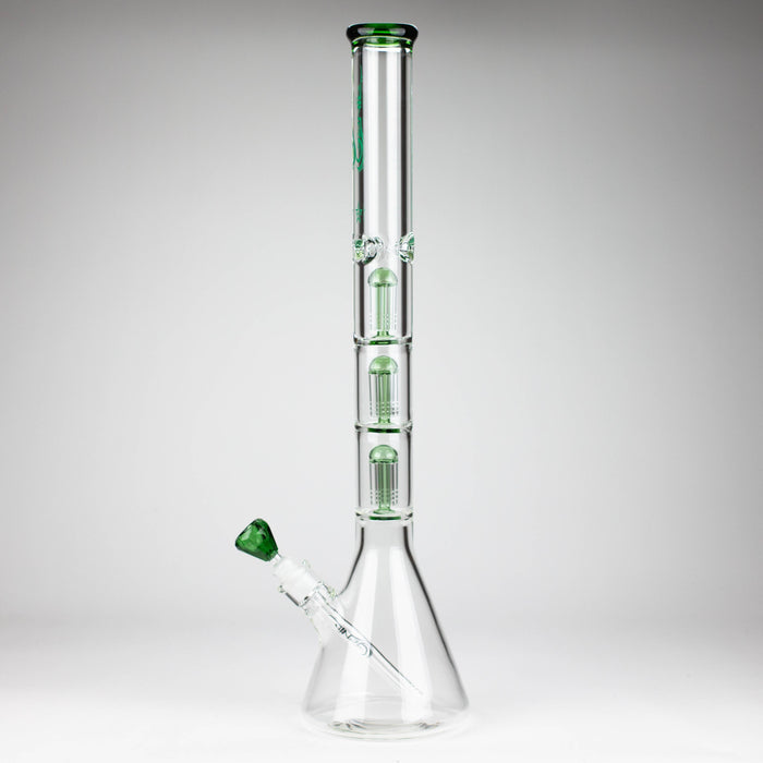 GENIE | 24" 9mm Triple Percolator Beaker Glass Bong [GB1907] Glass Bong ONE