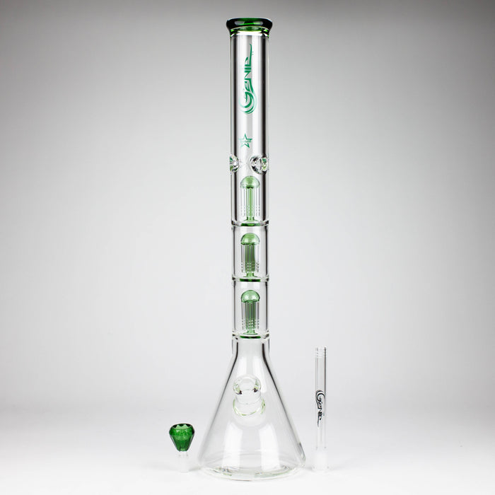 GENIE | 24" 9mm Triple Percolator Beaker Glass Bong [GB1907] Glass Bong ONE