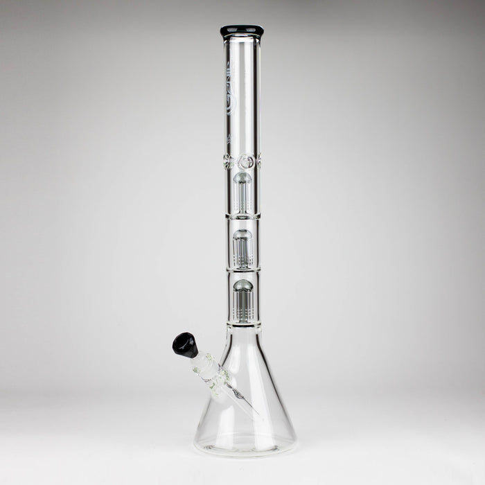 GENIE | 24" 9mm Triple Percolator Beaker Glass Bong [GB1907] Glass Bong ONE Gray