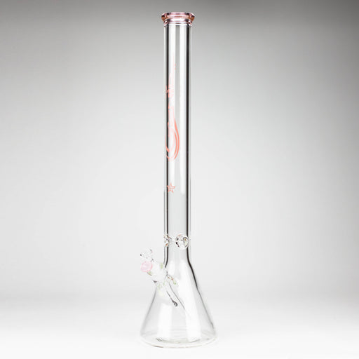 GENIE | 22" 9 mm Beaker Glass Bong [GE1003] Glass Bong ONE Pink