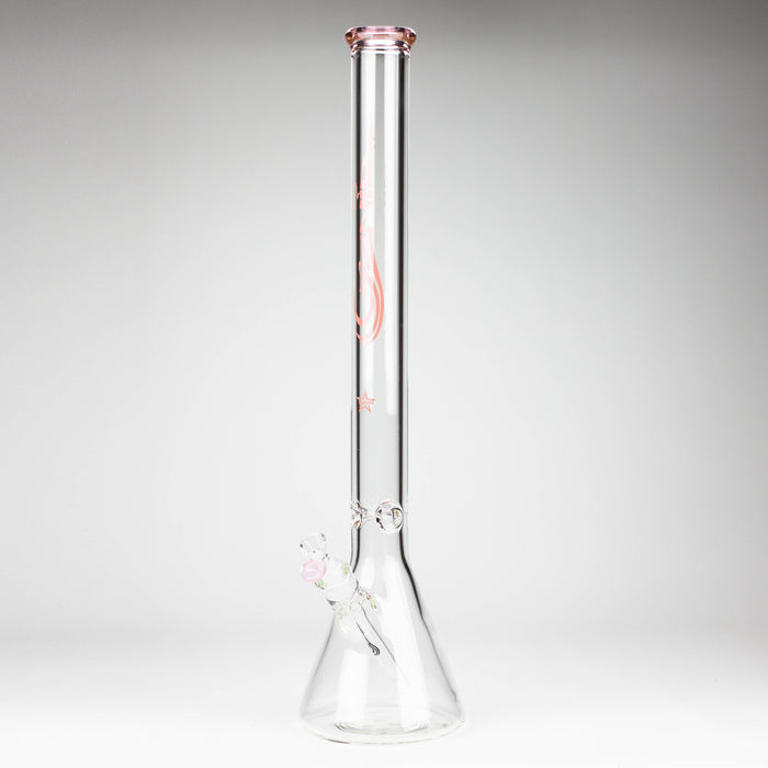 GENIE | 22" 9 mm Beaker Glass Bong [GE1003] Glass Bong ONE Pink
