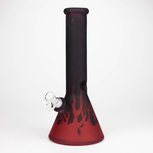 12.5" Soft glass 7mm beaker water bong [M12010] Glass Bong JJ Distribution Red