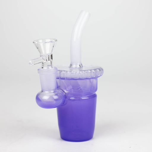 5.5" Cup water bong with Straw [XY-13x] Glass Bong JJ Distribution Purple