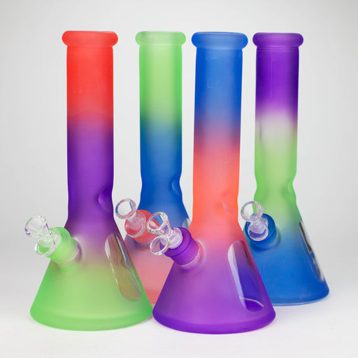 12.5" Soft glass 7mm beaker water bong [M12004] Glass Bong JJ Distribution