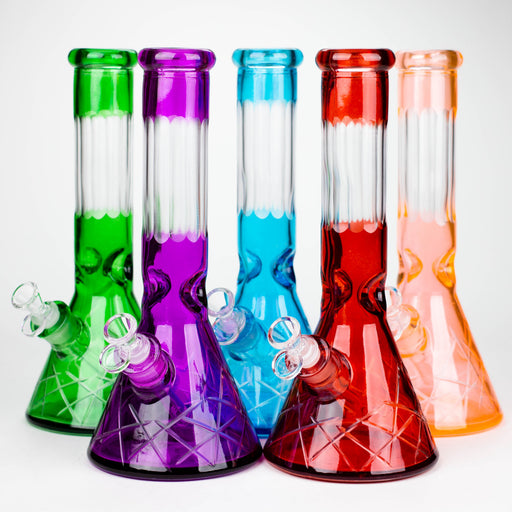 12.5" Soft glass 7mm beaker water bong [M12007A] Glass Bong JJ Distribution