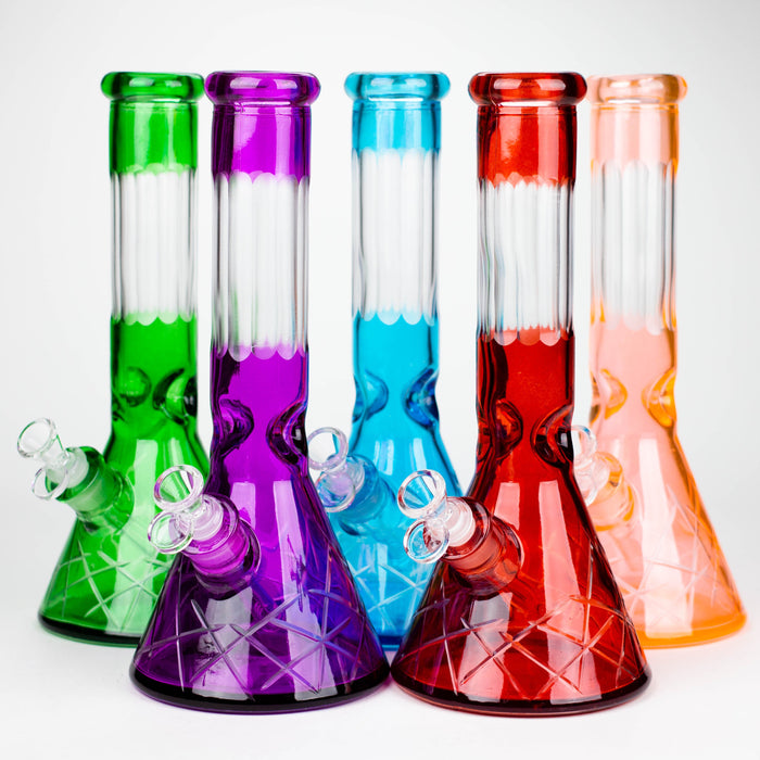 12.5" Soft glass 7mm beaker water bong [M12007A] Glass Bong JJ Distribution