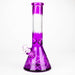 12.5" Soft glass 7mm beaker water bong [M12007A] Glass Bong JJ Distribution Purple