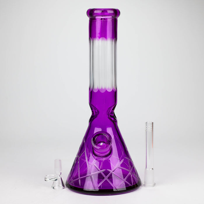 12.5" Soft glass 7mm beaker water bong [M12007A] Glass Bong JJ Distribution