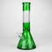12.5" Soft glass 7mm beaker water bong [M12007A] Glass Bong JJ Distribution Green