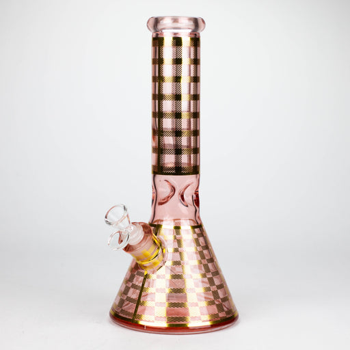 12.5" Soft glass 7mm beaker water bong [M12009A] Glass Bong JJ Distribution Pink
