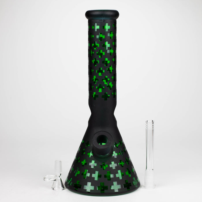 12.5" Soft glass 7mm beaker water bong [M12008] Glass Bong JJ Distribution