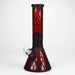12.5" Soft glass 7mm beaker water bong [M12008] Glass Bong JJ Distribution Red