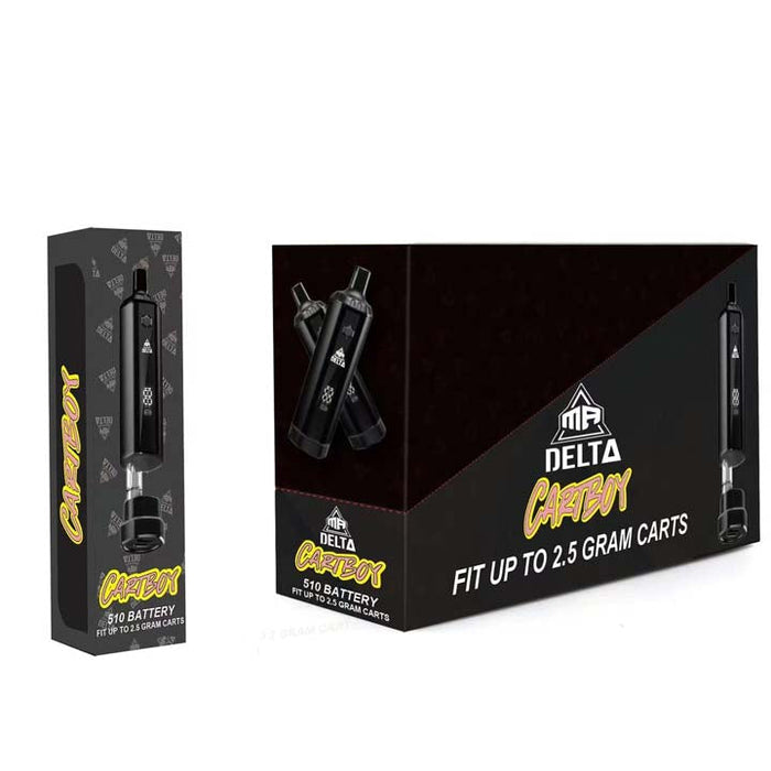 MR DELTA | CARTBOY 510 Thread Cartridge Battery Box of 6 Bong Outlet Canada MR DELTA | CARTBOY 510 Thread Cartridge Battery Box of 6 Bong Outlet Canada