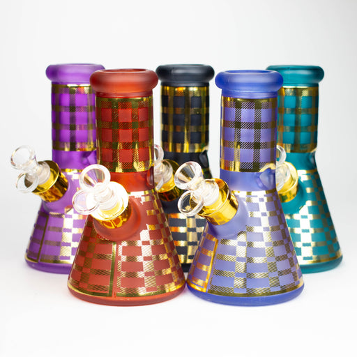 8" Soft glass 7mm beaker water bong [M08003] Glass Bong Canadian Distributor