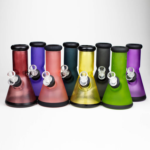 8" Soft glass 7mm beaker water bong [M08001] Glass Bong Canadian Distributor