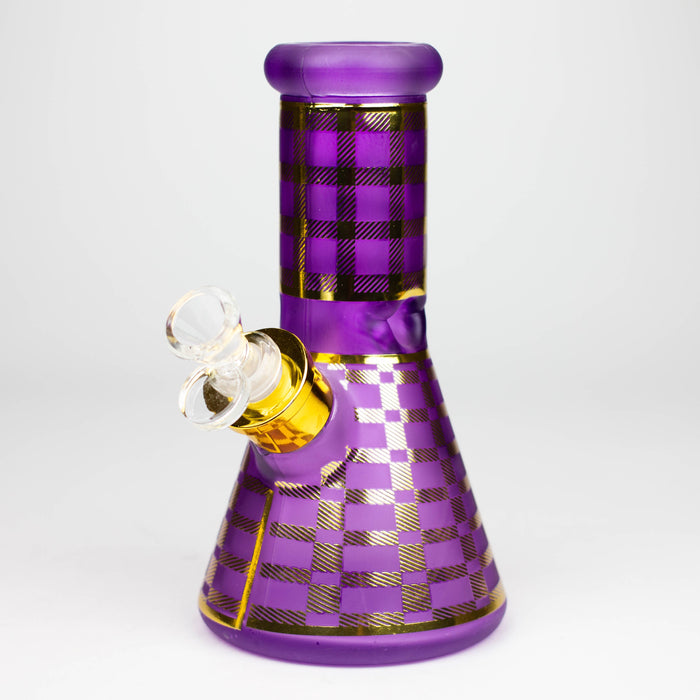 8" Soft glass 7mm beaker water bong [M08003] Glass Bong Canadian Distributor Purple