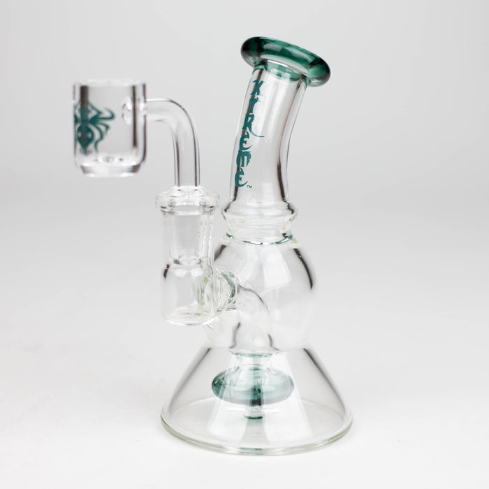 Xtreme | 5" Oil Rig with quartz banger [R008] Glass Rig Canadian Distributor Teal