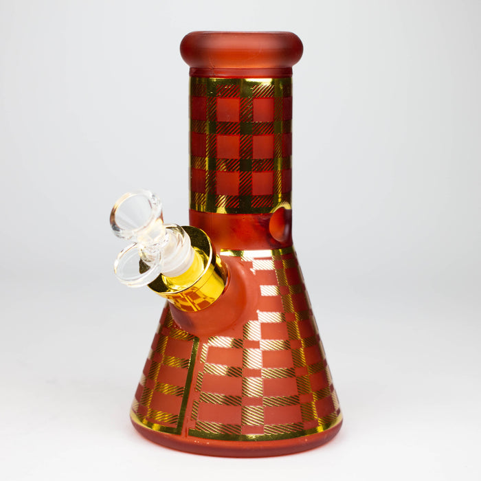 8" Soft glass 7mm beaker water bong [M08003] Glass Bong Canadian Distributor Red