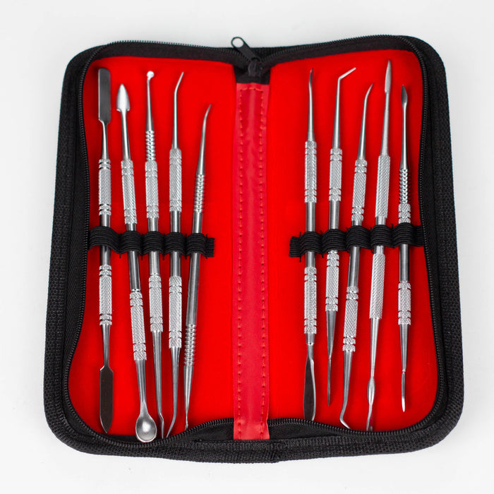 10 Pcs 440 Stainless Steel Dabber Tool Set [WY-008] Cap · Dabber · Insert · Clip · Nail Canadian Distributor