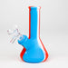 5" Tricolor silicone mini beaker water bong [71-Top09] Silicone Bong Canadian Distributor RD/WH/BL