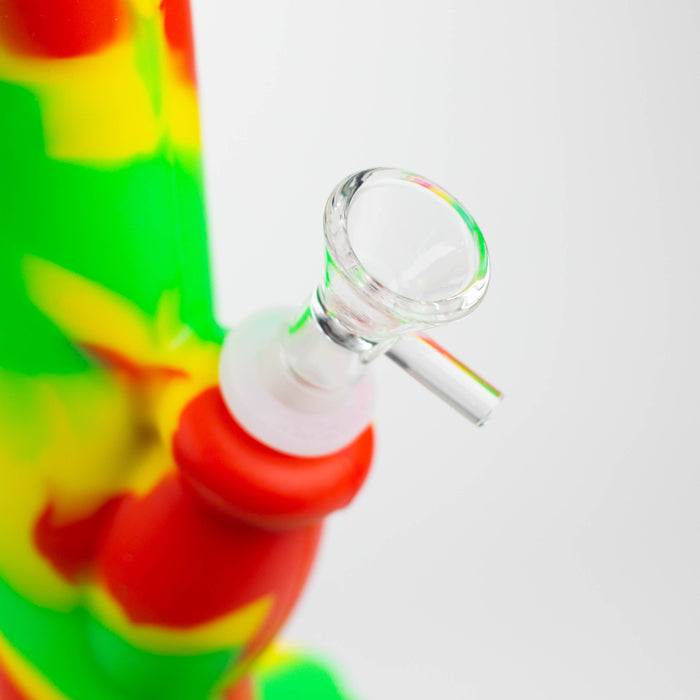 10" Straight Tube silicone bong-Assorted [TX9] Resin · Silicone · Plastic Bong Canadian Distributor