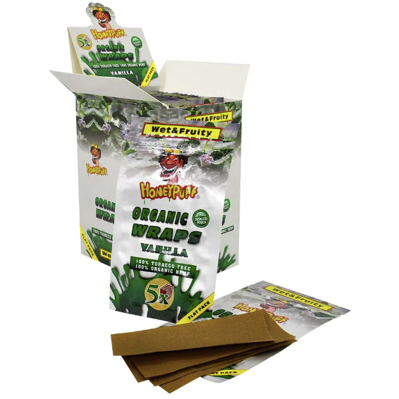 Honey Puff | Organic Flavored Hemp Wrap Boxes of 50 [P810XX] Leaf Wrap Canadian Distributor Vanilla