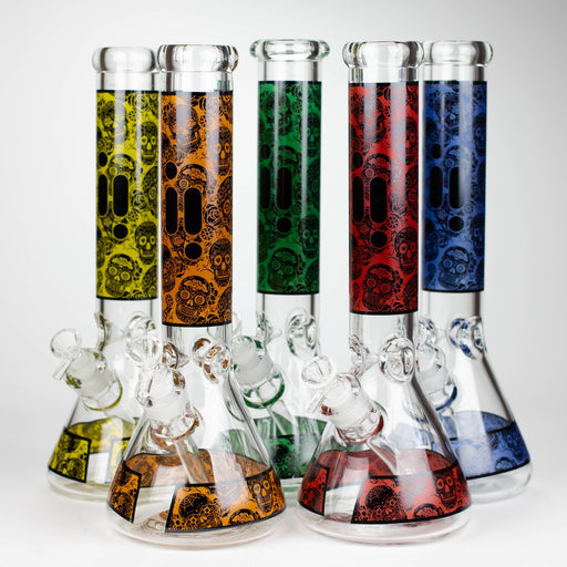 Infyniti | 14" Skull beaker 7 mm glass bong [ GP1736 ] Glass Bong ONE