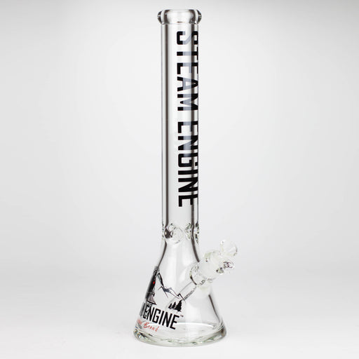 Steam Engine™ | 18 Inch 9mm glass bong with stickers by golden crown Glass Bong Smoke & Vape Distributor Black