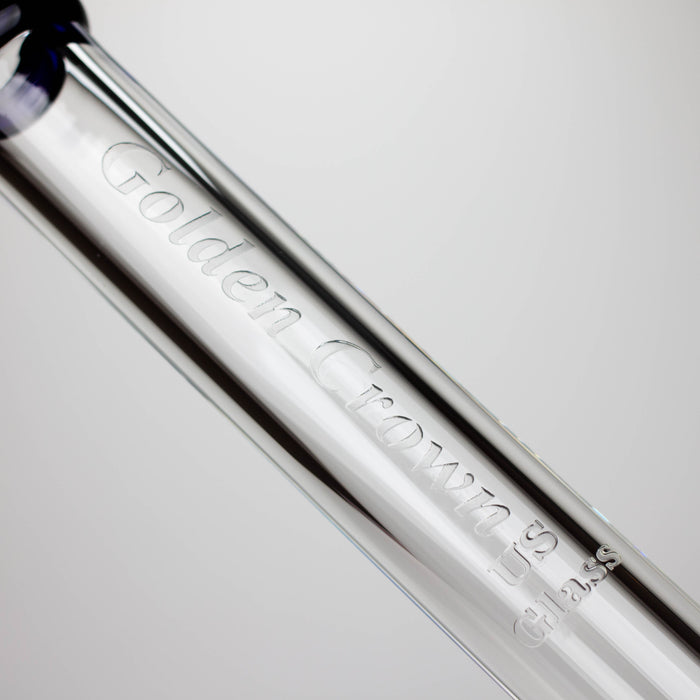 Golden Crown™ | 18 Inch 9mm Engraved Bong US Glass Glass Bong Smoke & Vape Distributor