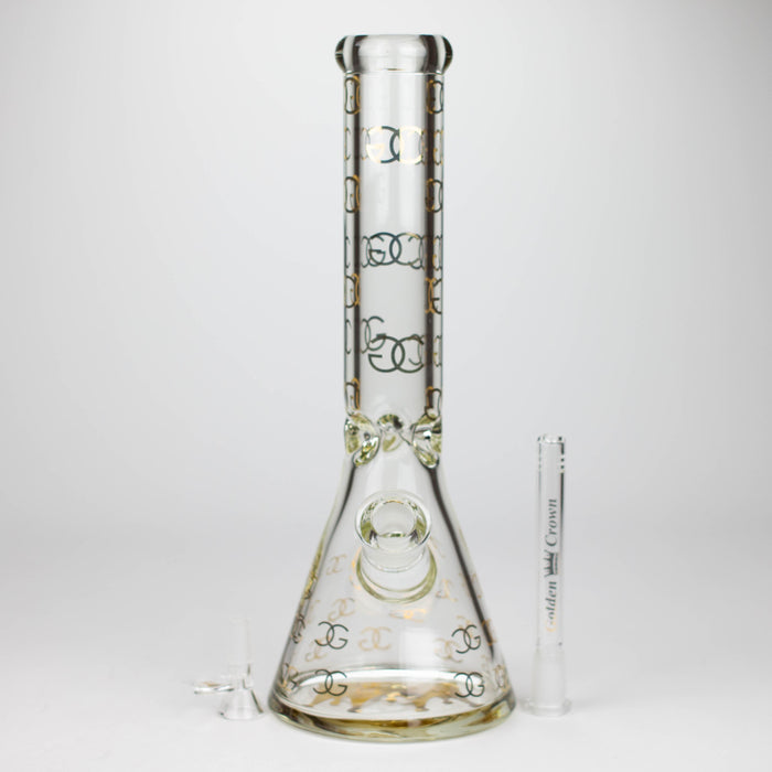 Golden Crown™ | 14Inch 9mm GC bong with 24K Gold Emblem Glass Bong Smoke & Vape Distributor
