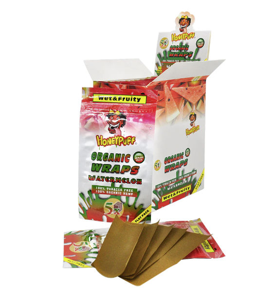 Honey Puff | Organic Flavored Hemp Wrap Boxes of 50 [P810XX] Leaf Wrap Canadian Distributor Watermelon