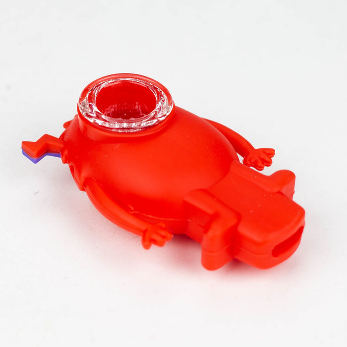 3" Fluffy's Pipe-Assorted [H300] Silicone Pipe YHS Smoke