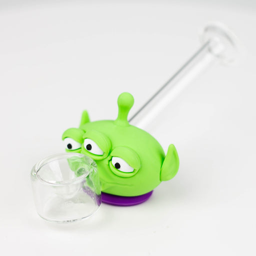 4" Alien Glass hand pipe-Assorted [H361] Silicone Pipe YHS Smoke