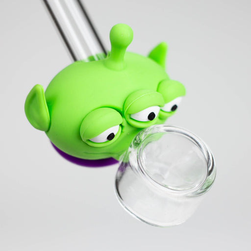 4" Alien Glass hand pipe-Assorted [H361] Silicone Pipe YHS Smoke