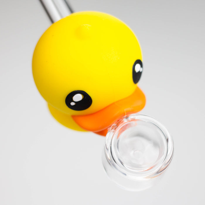 4" Duck Glass hand pipe-Assorted [H360] Silicone Pipe YHS Smoke