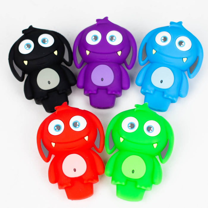 3" Long-eared monster pipe-Assorted [H302] Silicone Pipe YHS Smoke