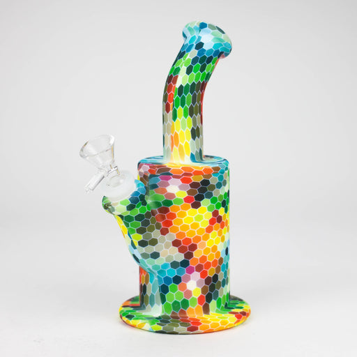 8" detachable silicone water bong-Assorted [067B] Resin · Silicone · Plastic Bong Purple Haze Smoke Inc