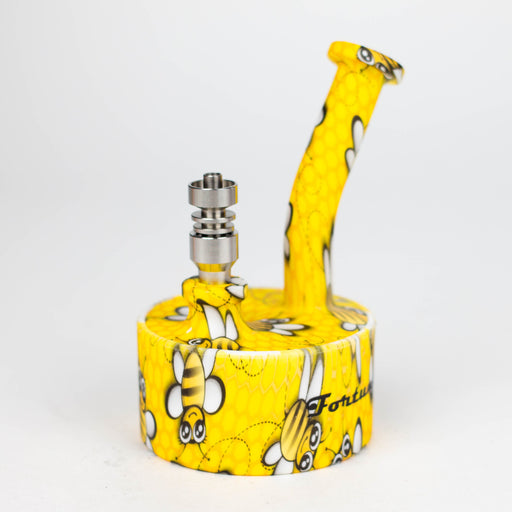 Fortune | 5" Silicone Hydrographic Dab Rig-Assorted [SP1035P] Resin · Silicone Rig Super Supplys Inc