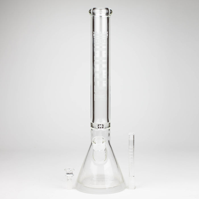 Castle Glassworks | 18" Etched Logo Beaker Bong [CE-101] Glass Bong Castle Glassworks