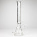 Castle Glassworks | 18" Etched Logo Beaker Bong [CE-101] Glass Bong Castle Glassworks