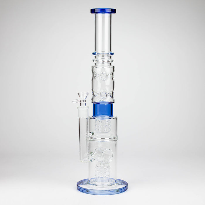 Fortune | 18" Straight Glass Bong [Bong 005] Glass Bong Super Supplys Inc Light Blue