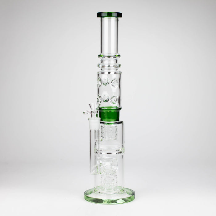 Fortune | 18" Straight Glass Bong [Bong 005] Glass Bong Super Supplys Inc Green