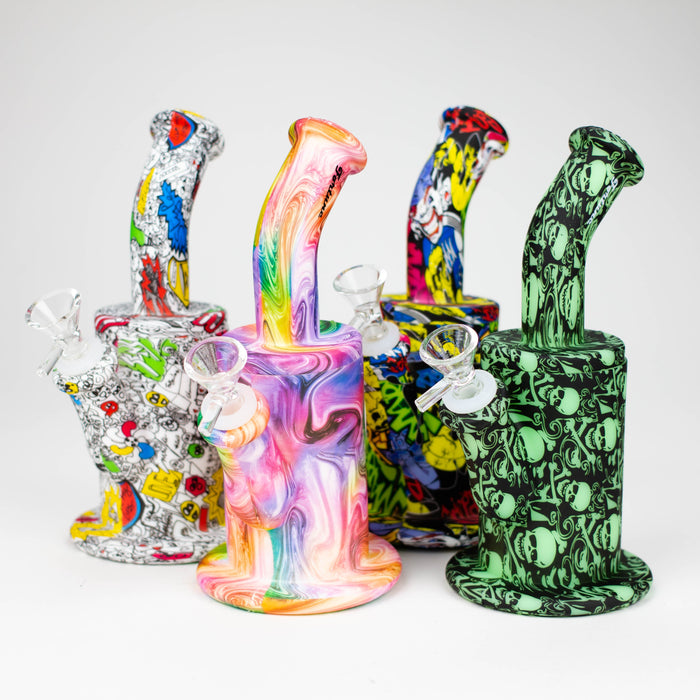 Fortune | 8.5" Detachable Silicone Bong [SP1009P] Resin · Silicone · Plastic Bong Super Supplys Inc