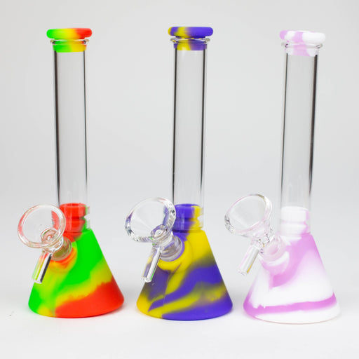 6" Silicone Glass Beaker Mini bong-Assorted [H373] Resin · Silicone · Plastic Bong YHS Smoke