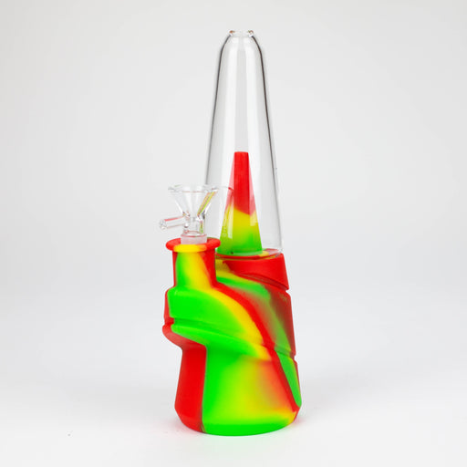 8.5" Silicone cone shape water bong-Assorted [H151] Resin · Silicone · Plastic Bong YHS Smoke