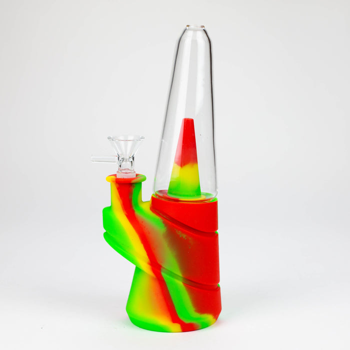 8.5" Silicone cone shape water bong-Assorted [H151] Resin · Silicone · Plastic Bong YHS Smoke