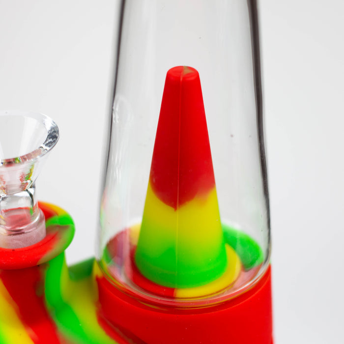 8.5" Silicone cone shape water bong-Assorted [H151] Resin · Silicone · Plastic Bong YHS Smoke