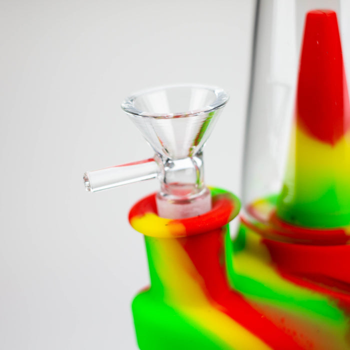 8.5" Silicone cone shape water bong-Assorted [H151] Resin · Silicone · Plastic Bong YHS Smoke