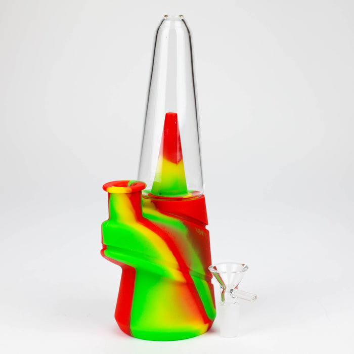 8.5" Silicone cone shape water bong-Assorted [H151] Resin · Silicone · Plastic Bong YHS Smoke