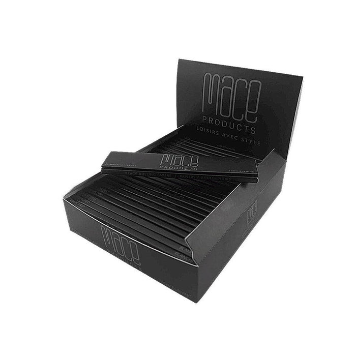 Premium black rolling paper 1 - 1/4" Size Mace products